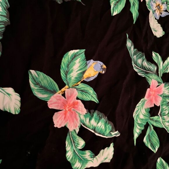 Old Navy Black GreenโHoliday Vacation TopโBlouse - Picture 7 of 12